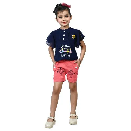 Baby Girl Top Bottom Set Red JioMart