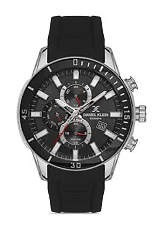 Daniel Klein Analog Black Dial Black Strap Watch for Men (DK.1.13313-6)