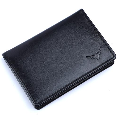 ertte Black Leatherette Card Holder with 8 Card Slots (3_ER-30031)