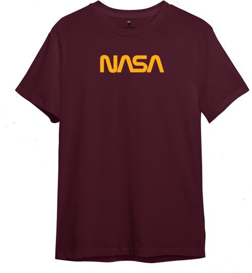 B & E Lifestyle Men Maroon Typography Pure Cotton Round Neck T-Shirt (S)