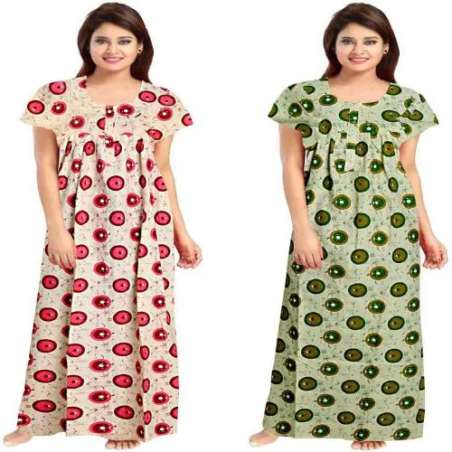 Sajao Creation Women Nighty Set (Multicolor)