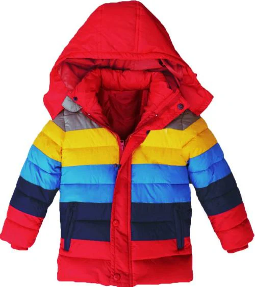 AD & AV Boys Red Solid Nylon Single Jacket
