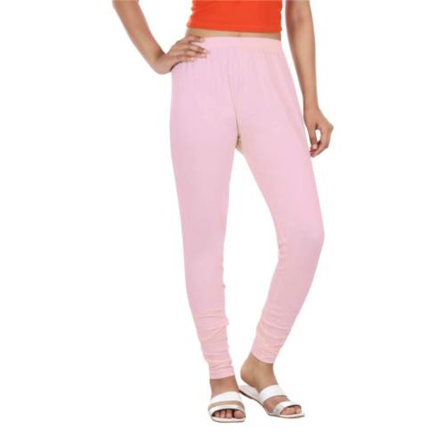 Buy HIRSHITA Women Baby Pink Solid 100% Cotton Leggings (XL
