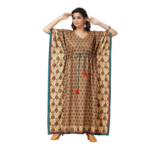 DAINTIER Sleepwear Printed Kaftan Maxi For Women's Rayon Cotton Kaftan Dress