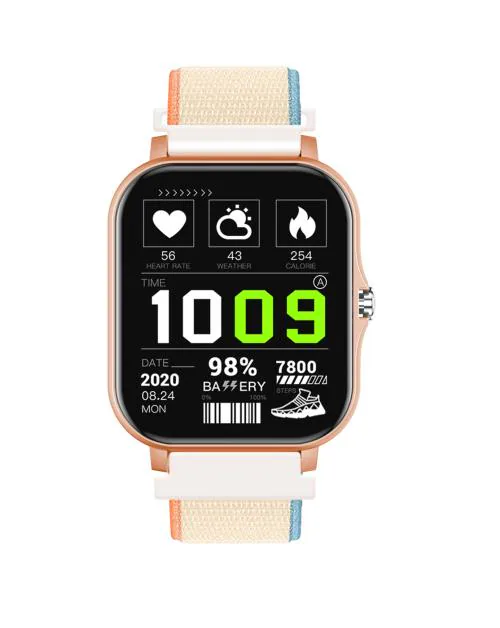 FCUK series 2 Full touch Smartwatch (Color: Pink) with 1.69'' Large display, Bluetooth Calling, SpO2, Metal body, Built-in Games, Heart rate monitor, Multiple Watch Faces and Long battery life (FCUK007F)