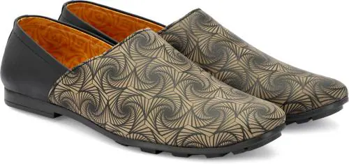 ARICS Premium Nagra Rajasthani Mojri Jutti For Men Mojaris For Men (Black)