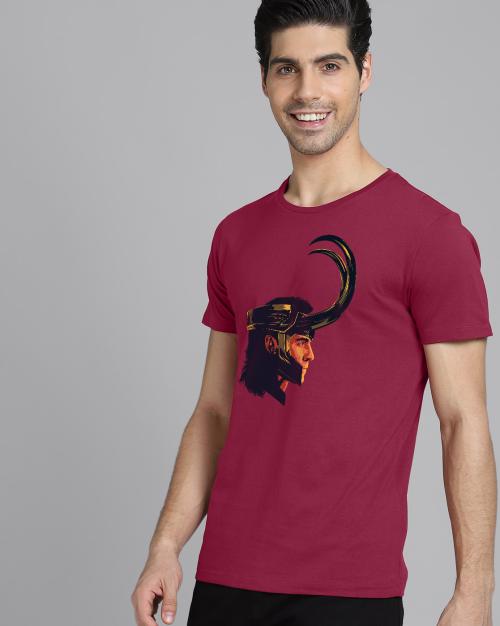 Young Men Loki Printed Red Tshirt