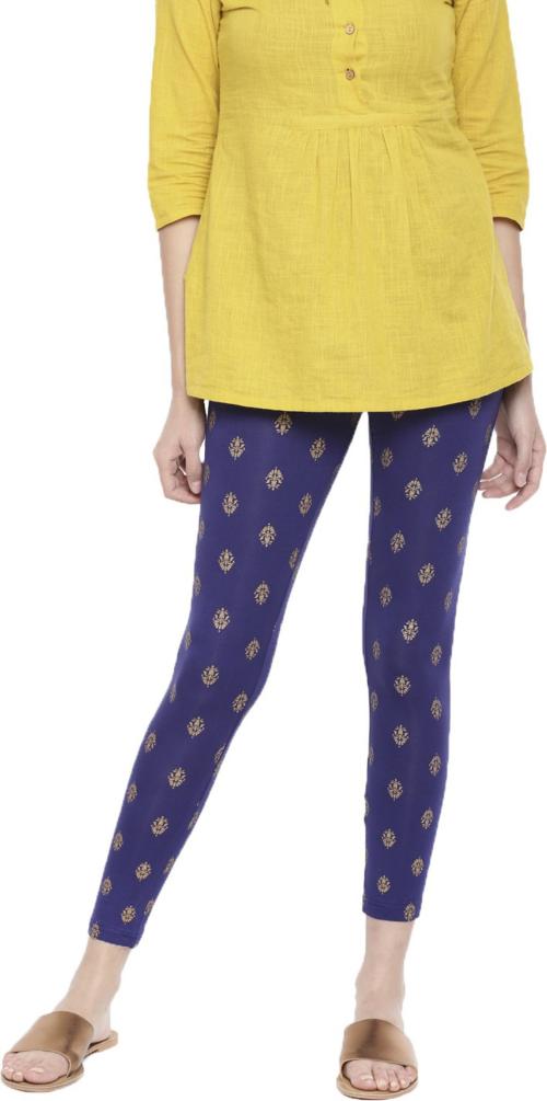 Buy De Moza Women Dark Blue Graphic Print Cotton Viscose Blend Ankle Length  Ethnic Wear Legging (Xl) Online at Best Prices in India - JioMart.