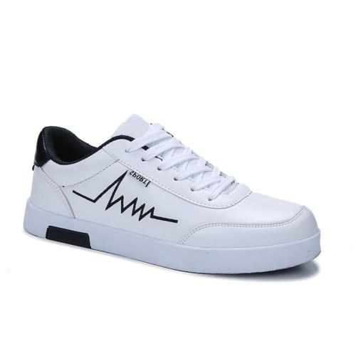 FIXUP Trendy & Stylish Heartbeat Sneakers For Men (White)