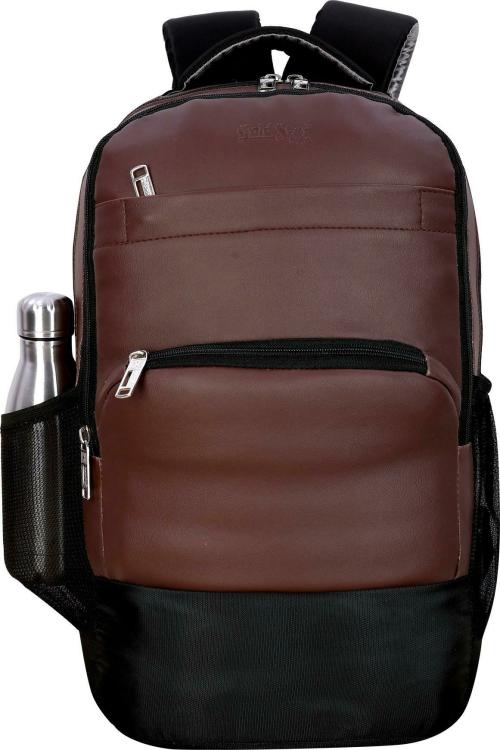 GOLD STAR Brown Pu Laptop Backpack 30 L