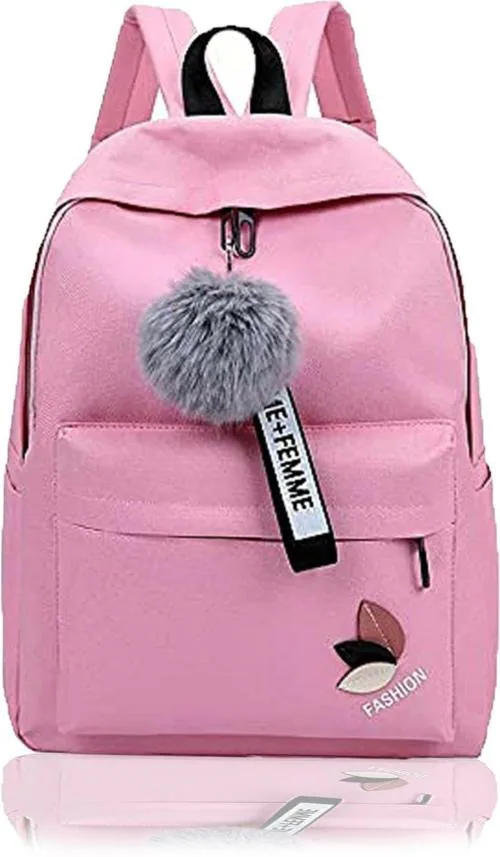 Plama Pink Pu For Girls Backpack