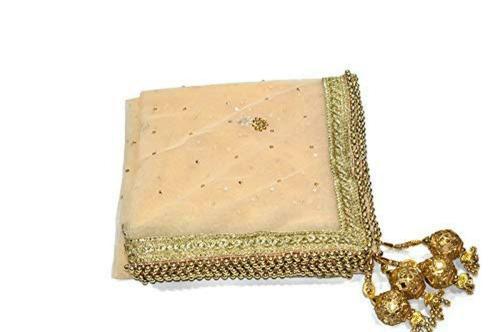 Wedding & Bridal Dupatta Store Women Golden Embroidered Dupatta