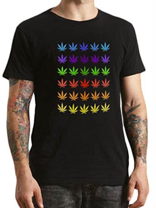 HIPPIESHIPPIE Men Black Printed Cotton Pack Of 1 T Shirt (L)