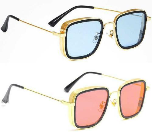 PEKUNIARY Full Rim UV Protection Aviator Sunglasses For Men & Women - (Blue lens)