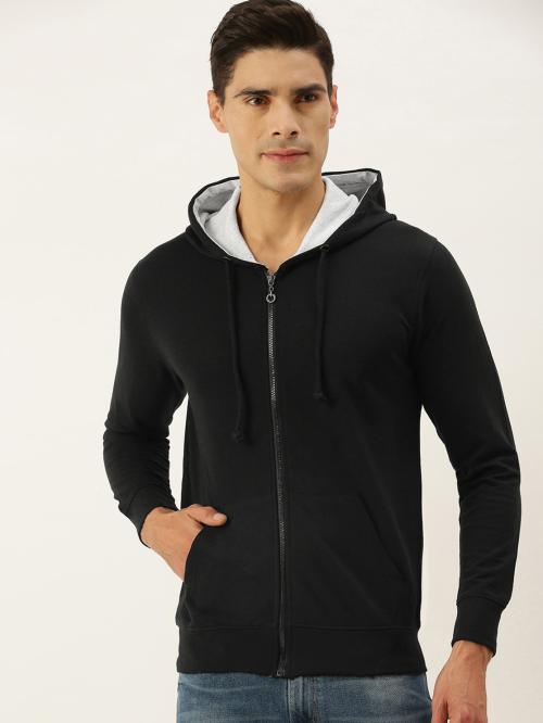 ARISE Men Black Solid Pure Cotton Sweatshirt SIZE 4XL