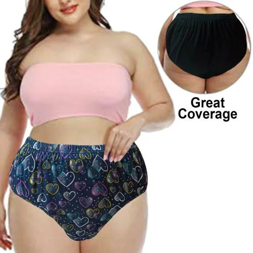 VANILLAFUDGE Cotton Panties for Women’s (5XL) Prints and colors may vary panty |pantie |women panty |plus size panty