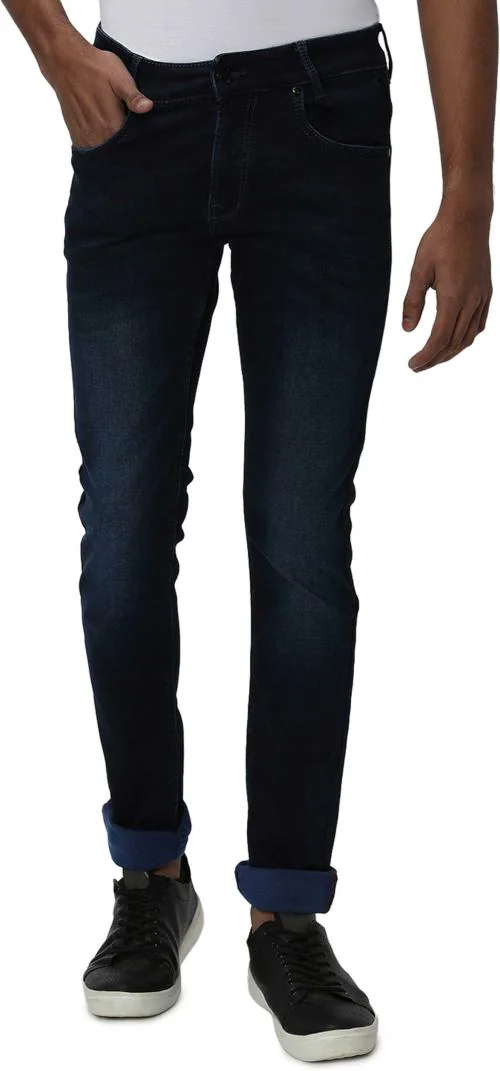 Mufti Deep Indigo Blue Super Slim Fit Denim Deluxe Stretch Jeans