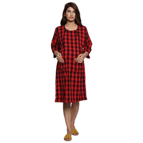 DHANYOSMI - Women's Woolen Nursing, Feeding, Maternity Dress, Multipurpose Dress