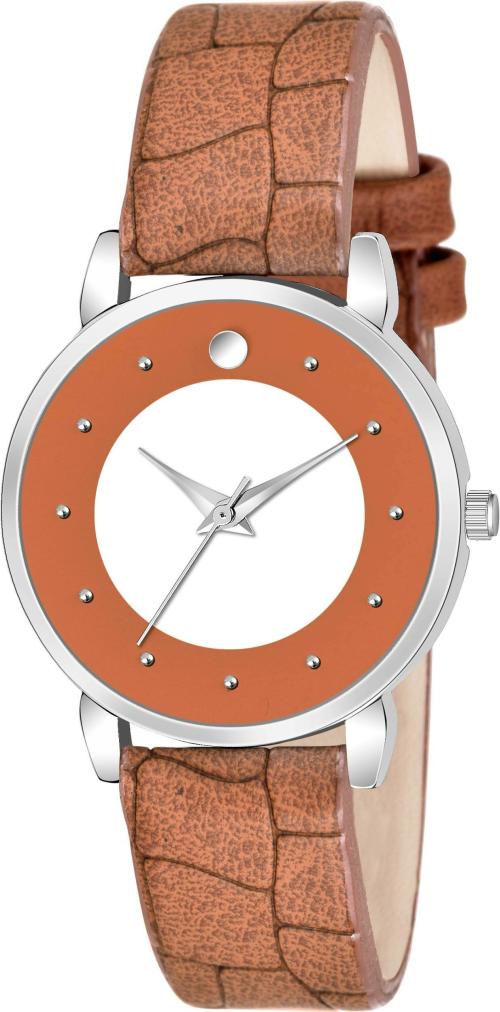 CLOUDWOOD Analog Watch Tan Wrist Beige Dial with Beige Watch Strap for Womens And Girls