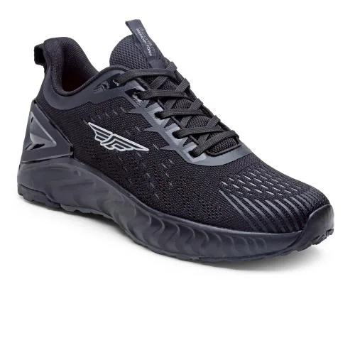 Red Tape Men Black Walking Shoes