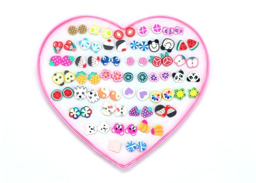 Navjai Earring Set Artifical Jewellery Rubber Printed & Multicolor Stud Earring For Girls 38pair