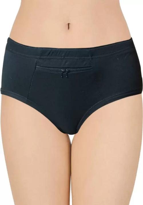 Vanillafudge Hidden Zipper Pocket Panties | Cotton Soft Inner Pocket Panty for Women | Zipper Panties Secret Zip Panties L panty |panties |women panties