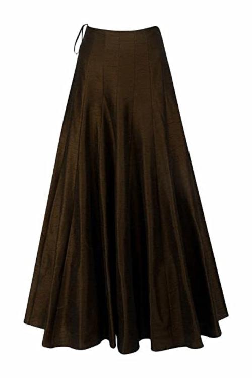 Buy Radhika 'n' Dhaanya creation Raw silk kali long ghera skirt