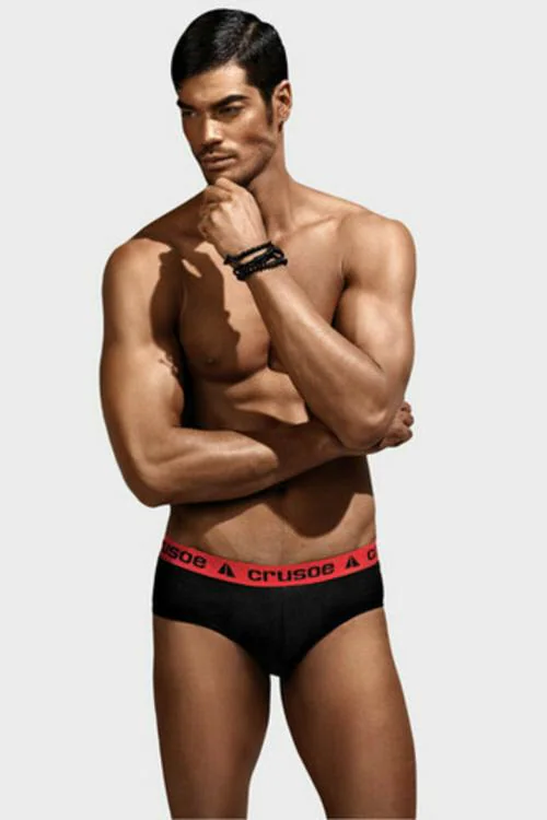 CRUSOE MEN'S 100% COTTON CULT BRIEF PACK OF 3(ASSORTED/SMALL)