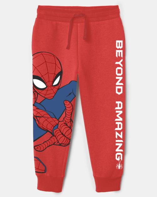 BonKids Boys Red Cartoon 100% Cotton Jogger Pants