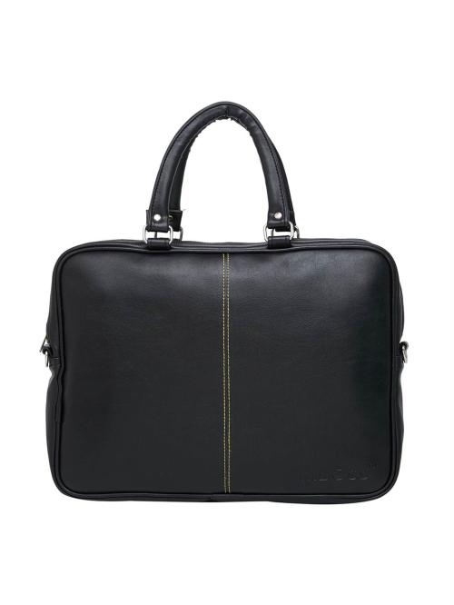 Buy Mboss Black Faux Leather Laptop Bag, 5.7 L Online at Best Prices in
