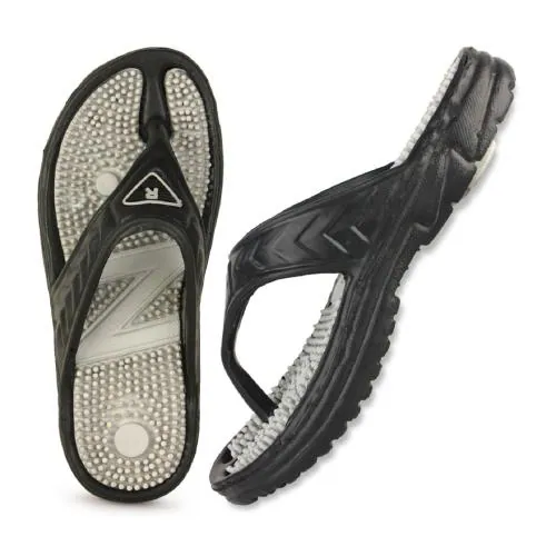 Richale Acupressure Grey Black Slipper