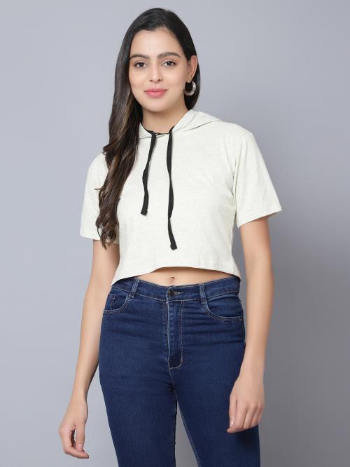 DIAZ Stylish Crop Tops for Women, Half Sleeves Crop Top, Cotton Crop t Shirts for Women & Girls, Women Crop Top T Shirt