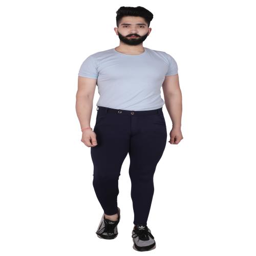 Pro-Ethic Style Developer Navy Blue Track Pants Regular Stretchable Sports Fit Lower For Mens