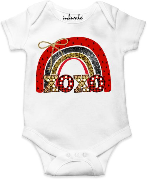 Inkwale Printed Unisex White Cotton Romper (3-6m)