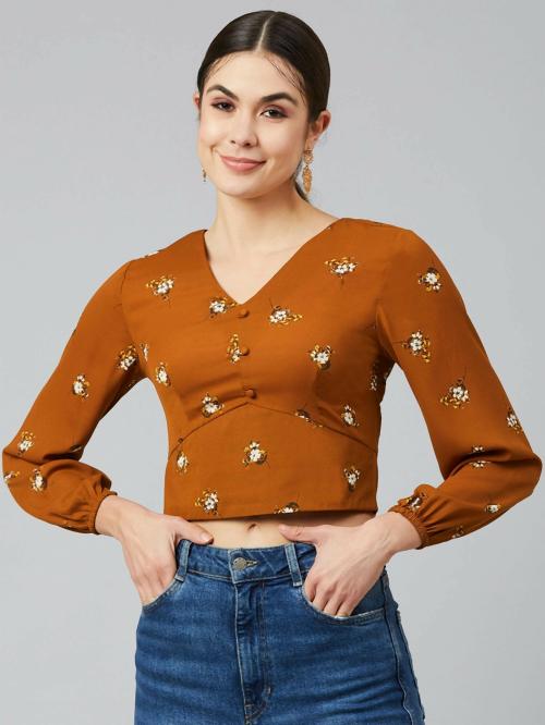 Marie Claire Women Mustard Solid Top