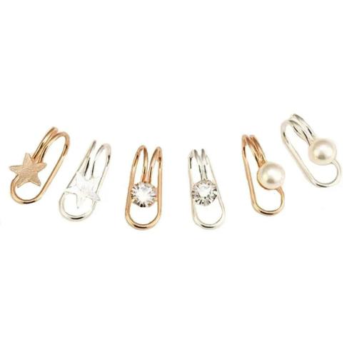 Kairangi by Yellow Chimes Gold Plated Silver Plated Non Piercing Earrings Silver Suitable for Womens