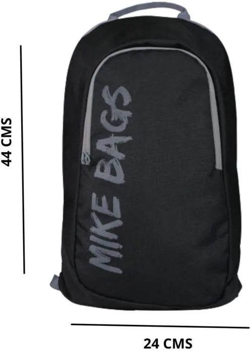 Mike Bags Black Polyester Eco Day Backpack - 15 L