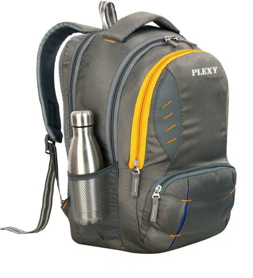 PLEXY Grey Polyester Laptop Bag for Men & Women 35L