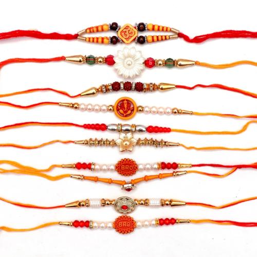TIED RIBBONS Lot De 2 Bracelets Rakhi Pour Frère Avec Carte Raksha Bandhan Rakhi Et Paquet Roli Chawal Bracelet Raksha Bandhan Rakhi Pour Frere Rakhi Thread Rakhi Cadeau Pour Frere Standard Filetage