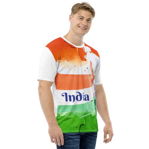 CLOTHINK HUBBoy's Half Sleeve India Tri Color Printed Round Neck T-Shirt Independence Day & Republic Day T-shirt