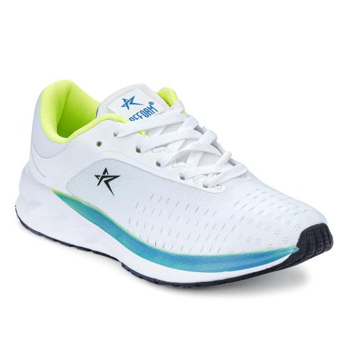 REFOAM Men's Black & Orange Mesh Casual Sports Running Shoes