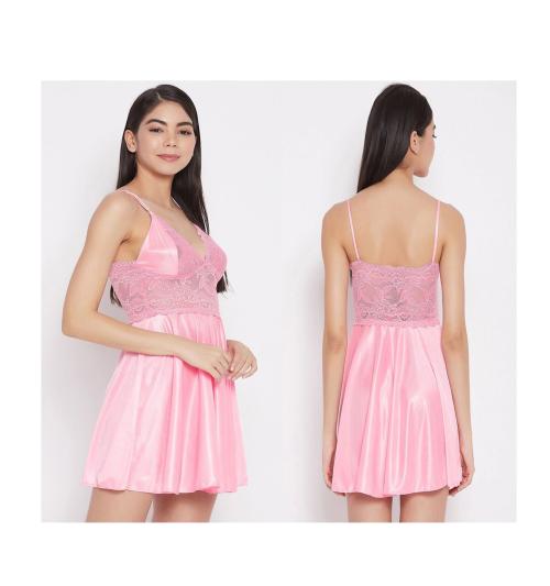 Trendy Hot Satin Women's Nightwear Sexy BabyDoll Night Dresses|Specially on Wedding, Anniversary, Free Size(28 to 36)Inch