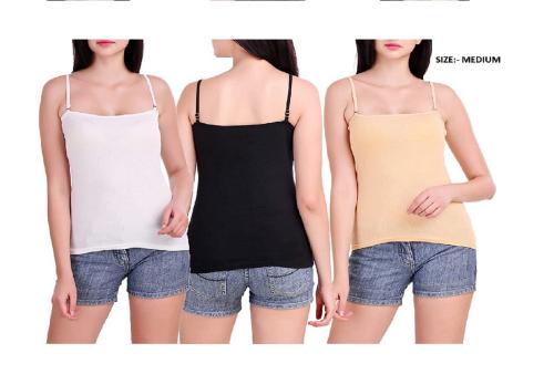 WOMEN NEW SANDO INNER WEAR WHITE BLACK AND BEIGE COLOR INNER