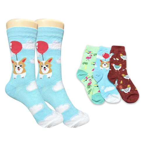 Moze - Trendy Socks Calf Length Cotton Socks for Men and Women (Multicolor | Free Size | Pack of 3