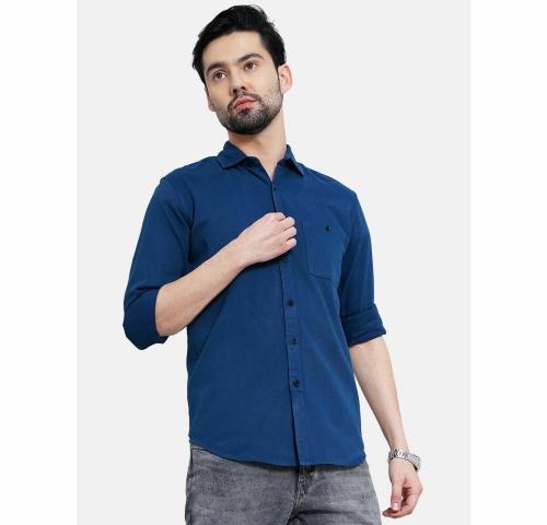 Back Print Drill Shirts Casual Wear Shirts Blue Colour M Size