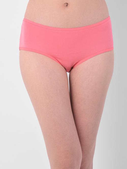 Clovia Orange Colourblock Cotton Single Hipster Panty
