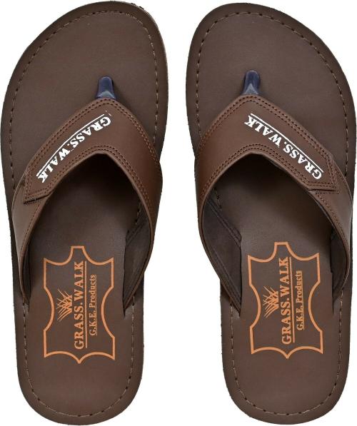 GRASS WALK Premium Flip Flop For Mens (Brown)