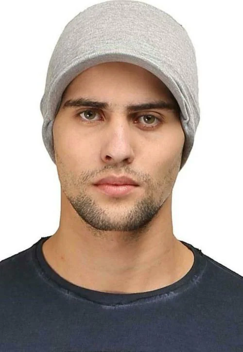 Babji Men Grey Skull Cap