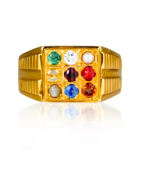 Ceylonmine Navratan Ring Gemstone Ring Panchdhatu Ring Astrology Ring 9 Gemstone Ring