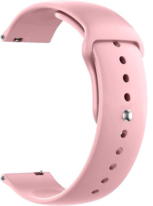 Sacriti Soft Silicone Button Strap Compatible with All 22 mm Watches (Light peach)